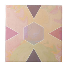Geometric Pastel Marble Peach