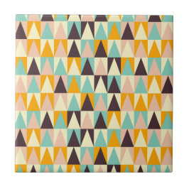 Geometric pattern of multi-colored triangles 