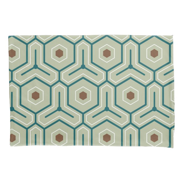 Geometric pattern with interlocking hexagons (Frente-Esquerda)