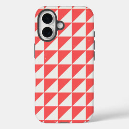 Geometric Red And Off-White Triangles Phone Case