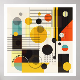 Geometric shapes composition 2 poster