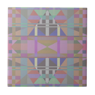 Geométrica Rosa Púrpura Verde