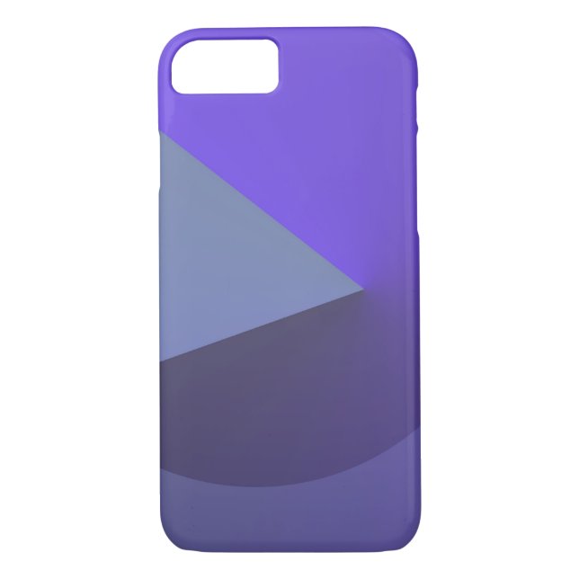 Geométrico 3 Capas de iphone em roxo (Verso)
