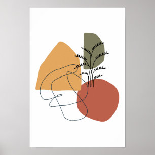 Geométrico,abstrato,mínimo,moderno,pastel, Poster