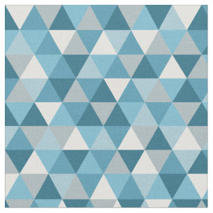 Geométrico Azul Moderno Tecido