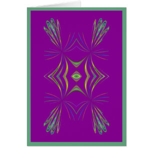 Geométrico delicado no cartão roxo