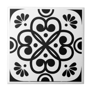 Geométrico Marroquino Preto e Branco