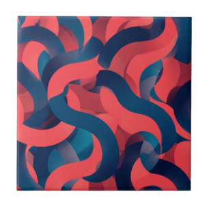 geométrico moderno abstrato Coral e Azul