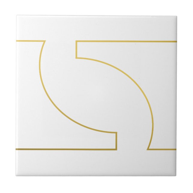 Geométrico Moderno Dourado Falso Minimalista (Frente)