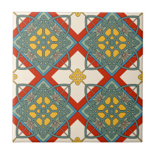 Geométrico Ornamental Vintage Mediterrâneo