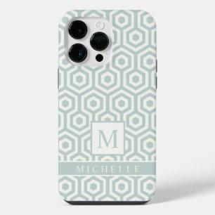 Geométrico Pastel Pálido Azul Cinza Branco Persona