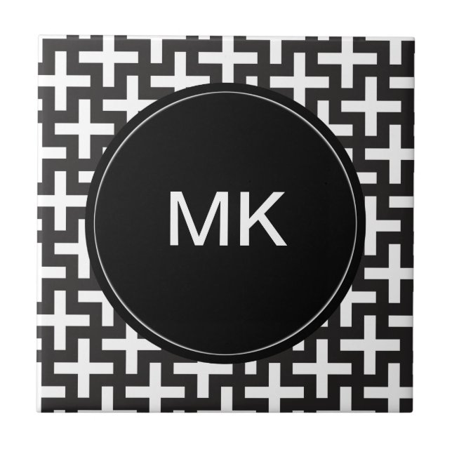 Geométrico preto e branco (Frente)