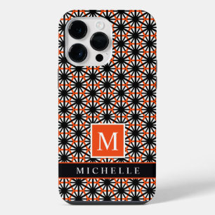 Geométrico Preto Vermelho Branco Personalizável
