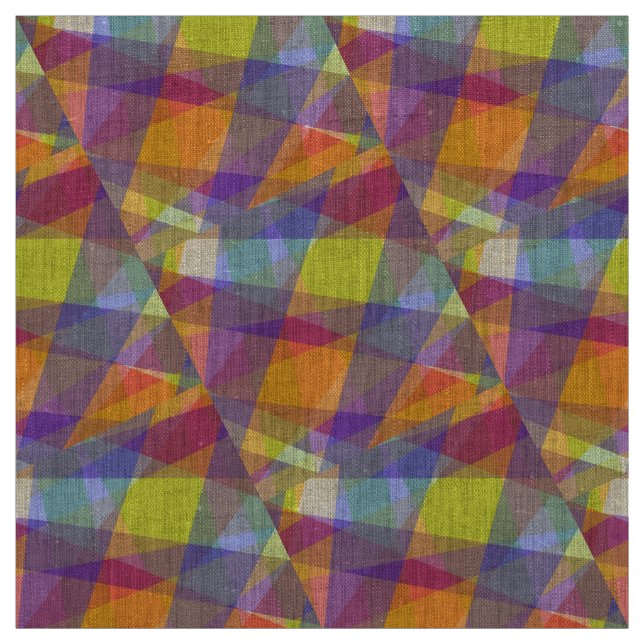 Geométrico - Tecido natural de linho (Modelo)