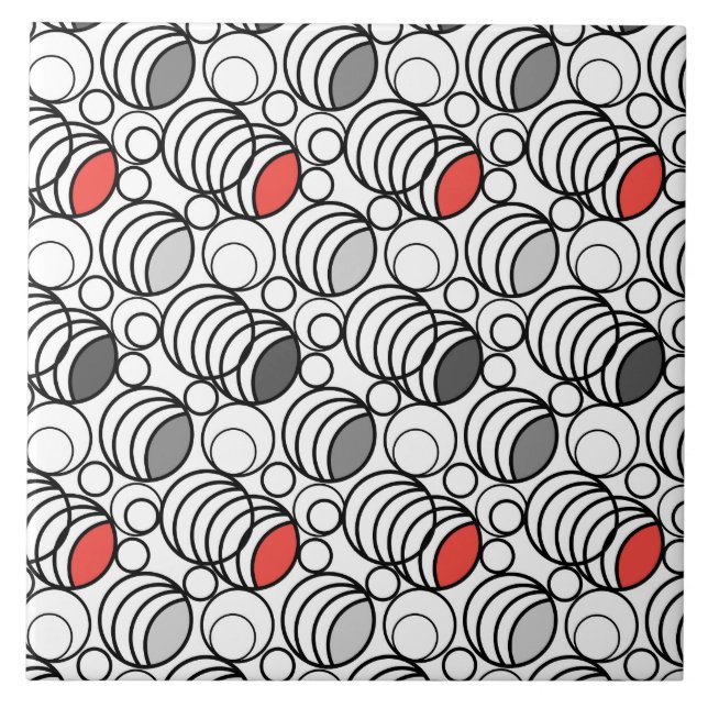 Geometry circles and rings decor retro sixties  (Frente)