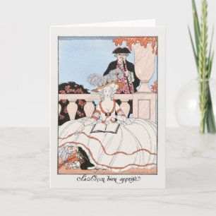 George Barbier, cartão de agradecimento Art Déco