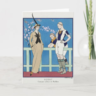 George Barbier, cartão de agradecimento Art Déco