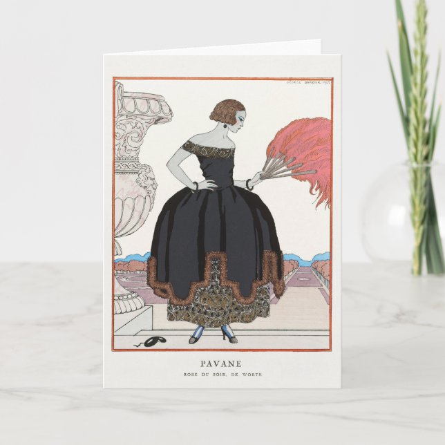 George Barbier, Cartão de Agradecimento Art Déco (Frente)