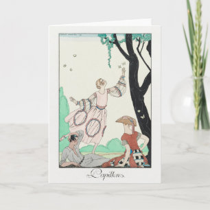 George Barbier, cartão de agradecimento Art Déco