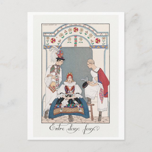 George Barbier, cartão postal Art Déco (Frente)