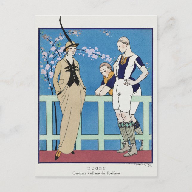 George Barbier, cartão postal Art Déco (Frente)