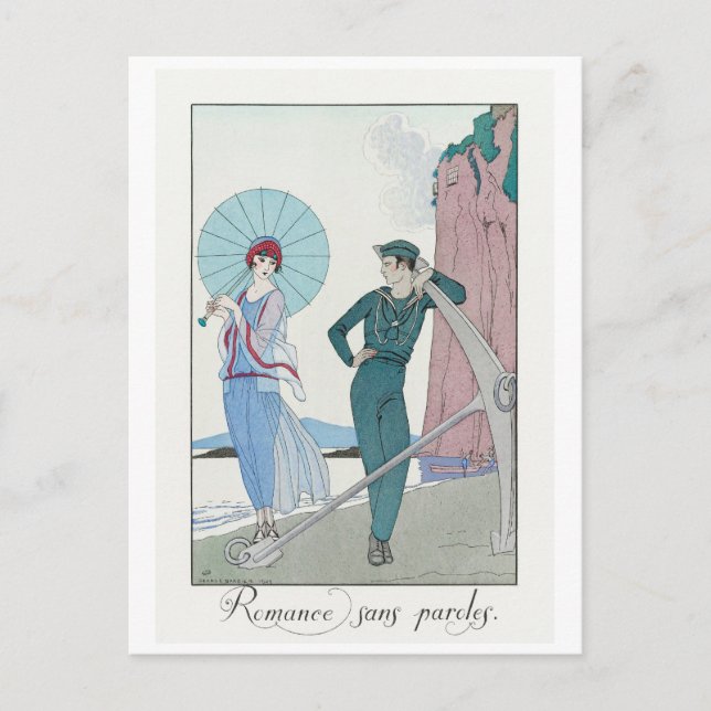 George Barbier, cartão postal Art Déco (Frente)