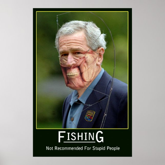 George Bush Poster de Pesca (Frente)