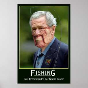 George Bush que pesca o poster