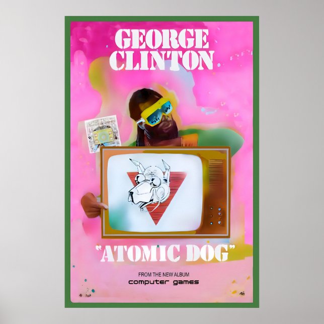George Clinton Computer Games 1982 Promo Poster (Frente)