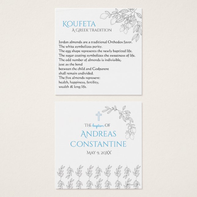 George Koufeta Card (Frente & Verso)