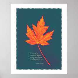 George Orwell Truth Cote Art Poster