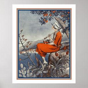 George Pavis- Deco "Girl by the Sea" Impressão de 