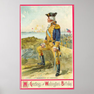 George Washington no Poster vintage Yorktown