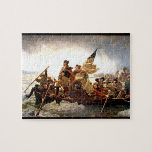 George Washington que cruza o quebra-cabeça de