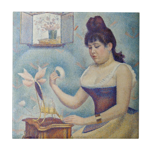 Georges Seurat - Jovens mulheres se alimentando (Frente)