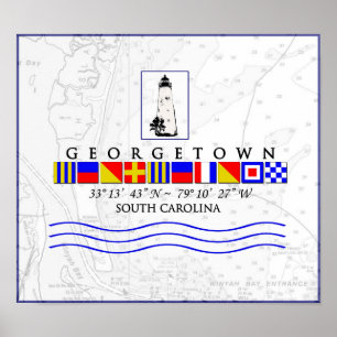 Georgetown SC Marine Signal Flag Poster