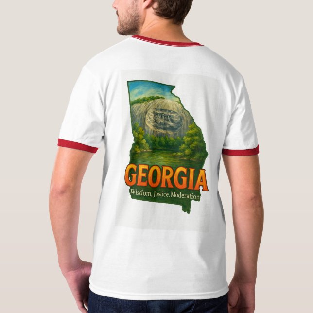 Geórgia | Camisa T do Orgulho de Estado Vibrante (Verso)