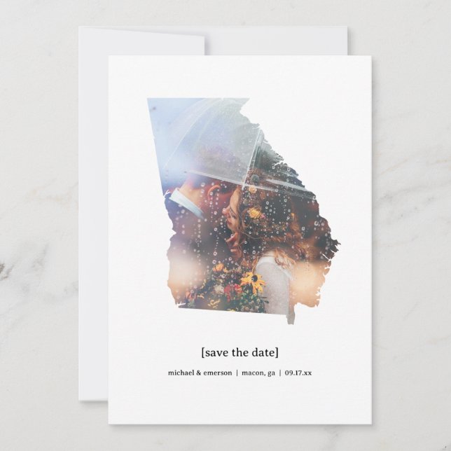 Georgia Salvar o Cartão com fotos de Data (Frente)