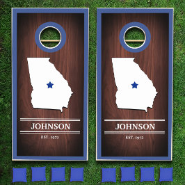 Georgia Seu Nome Familiar Personalizado Woodgrain