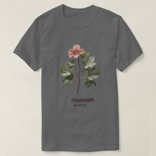 Geranium deixa design de camisa (Frente do Design)