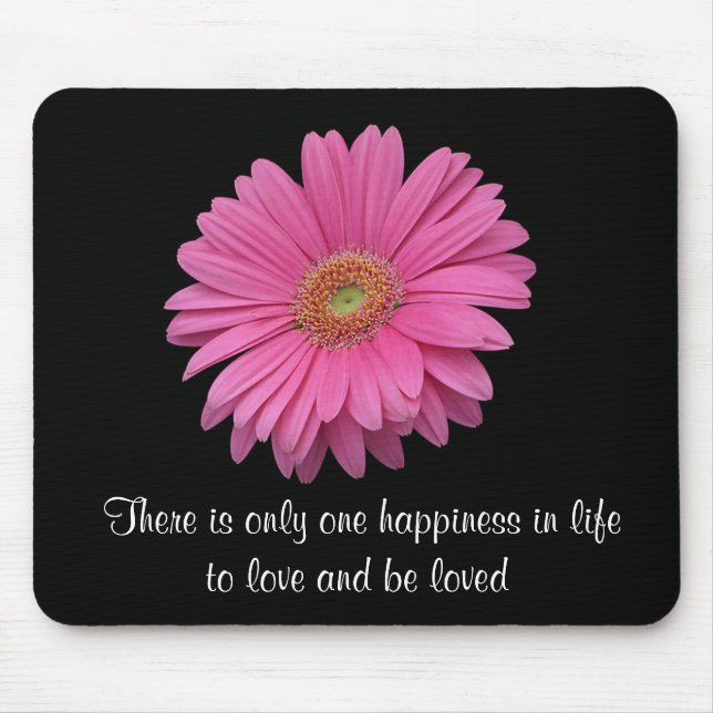 Gerbera Daisy rosa para amar e ser amado Mousepad (Frente)