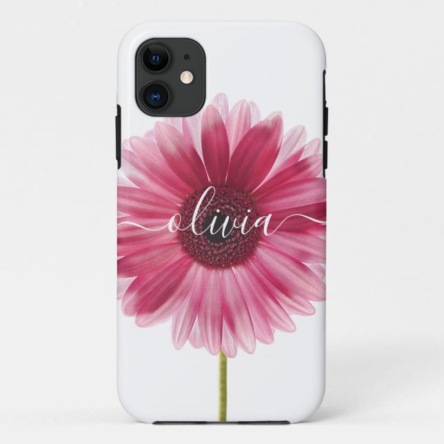 Gerbera Daisy Tough iPhone rosa 11|12|13|14 Capas (Verso)