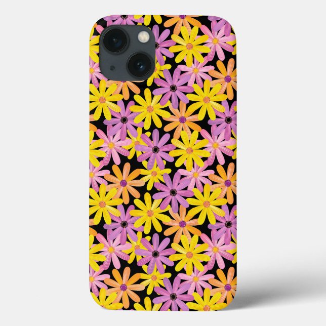 Gerbera flowers pattern, background (Verso)
