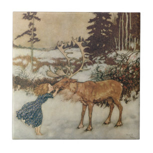 Gerda Vintage e a Rena por Edmund Dulac