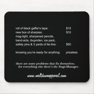 Gerente de palco Mousepad (preto)