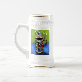 German Beer Stein w/Hinged Lid Personalized