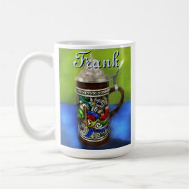 German Beer Stein w/Hinged Lid Personalized
