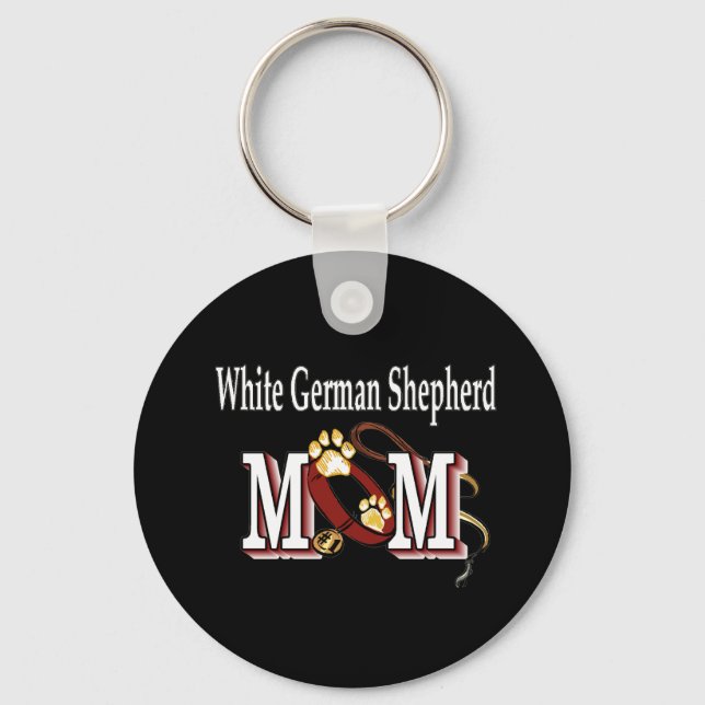 german shepherd branco Chaveiro (Frente)