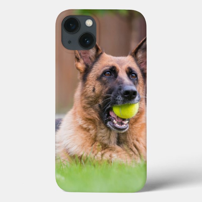 German shepherd Com Bola De Tênis (Verso)
