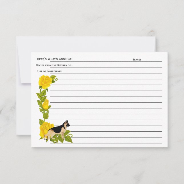 German shepherd: Da cozinha da placa de recebiment (Frente)